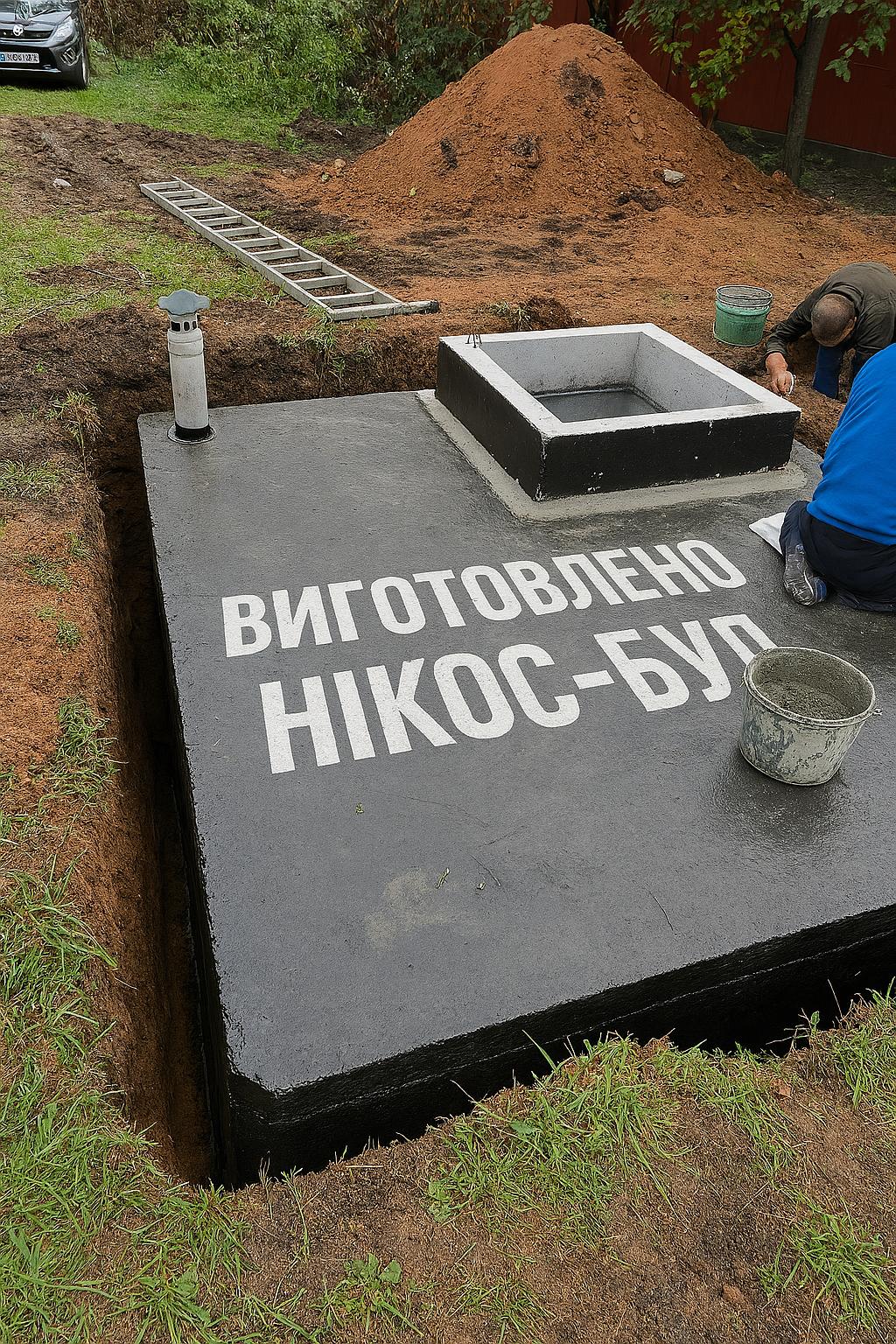 Погріб-укриття бетонний подвійний 24 м³ з плавним спуском та аварійним виходом - Зображення 5