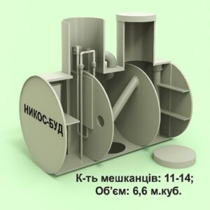 Септик для дачі «НІКОС-ГІБРИД» 6,6 м. куб. (очистка з електрикою до 98%, без електрики до 75%)